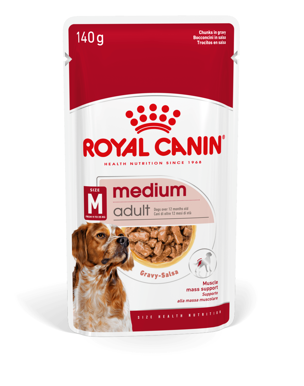 Royal Canin Wet Dog Food Chunks In Gravy for Medium Breed Adult Dogs, 140g
