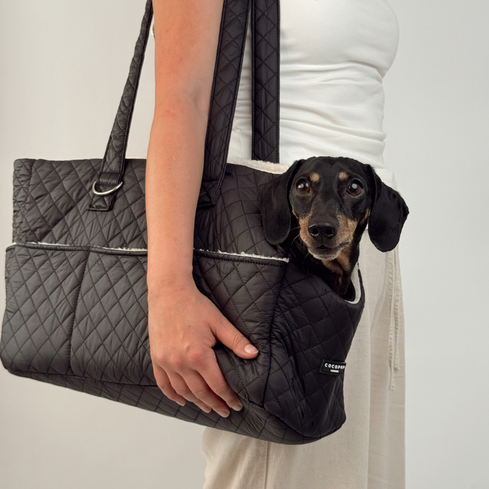 Cocopup Quilted Black Dog Carrier
