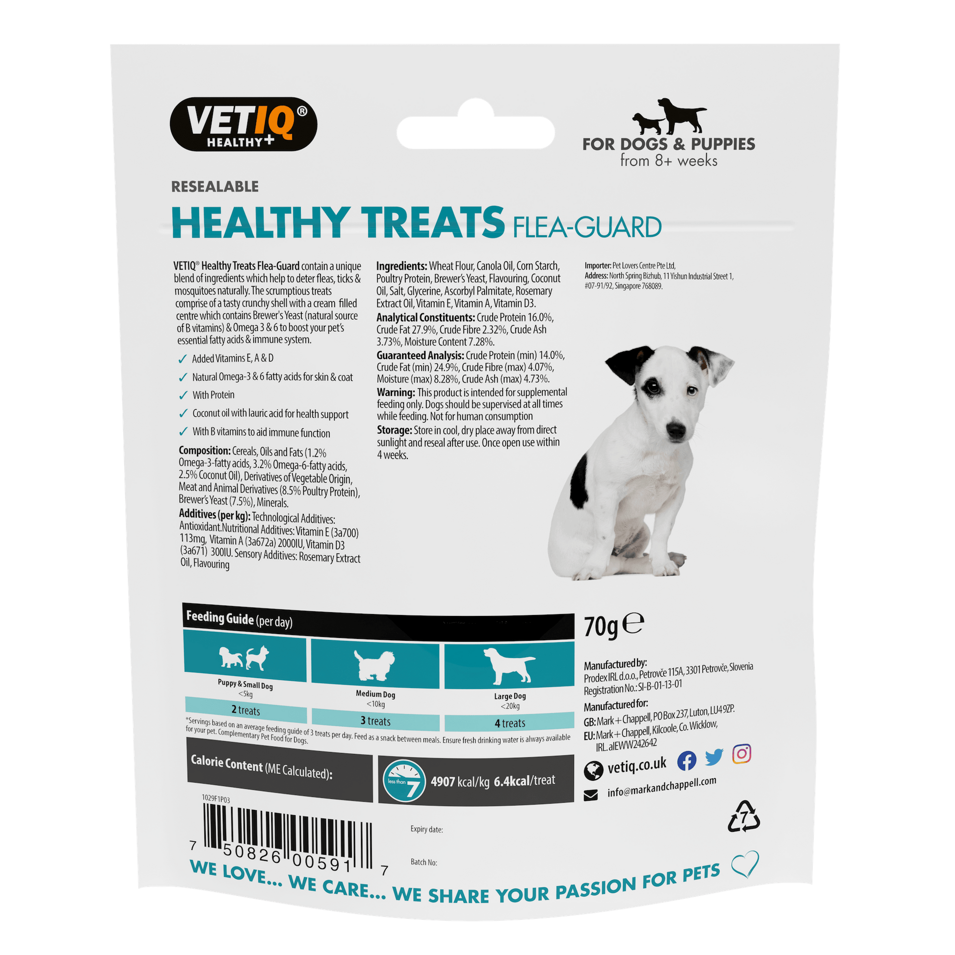 VetIQ Healthy Treat Flea Guard Dog Treats, 70g