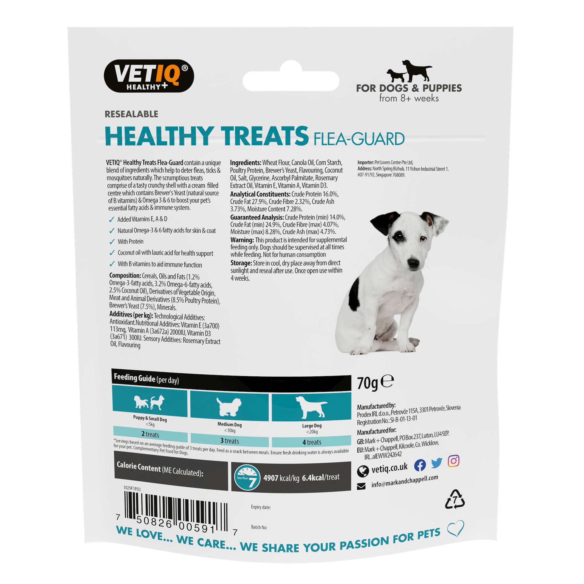 VetIQ Healthy Treat Flea Guard Dog Treats, 70g