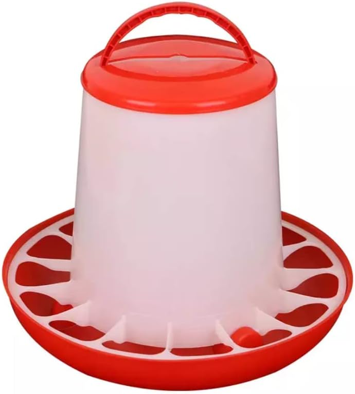 Supa Red & White Poultry Feeder