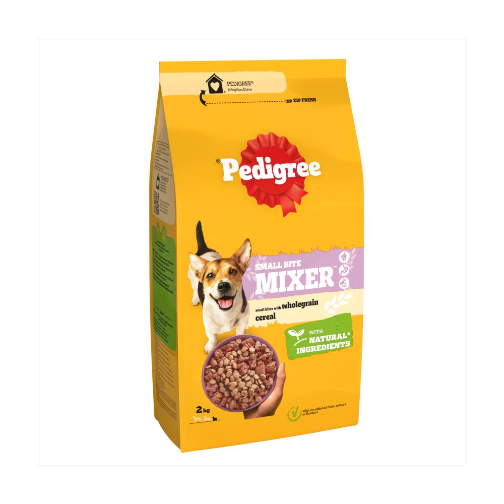 Pedigree Small Bite Mixer Dry Dog Food for Small Breed Adult Dogs, 2kg