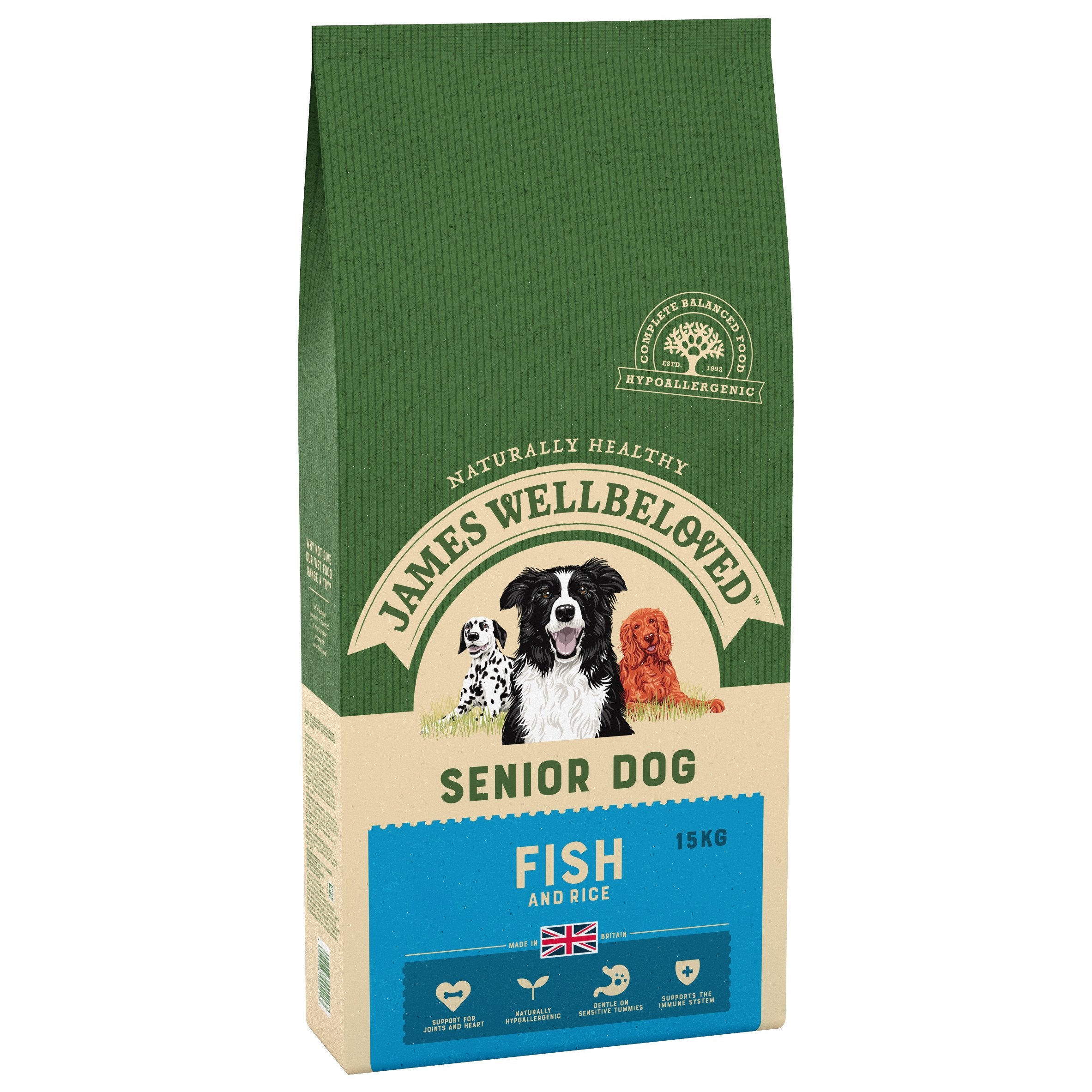 James Wellbeloved Fish & Rice Dry Dog Food for Senior Dogs