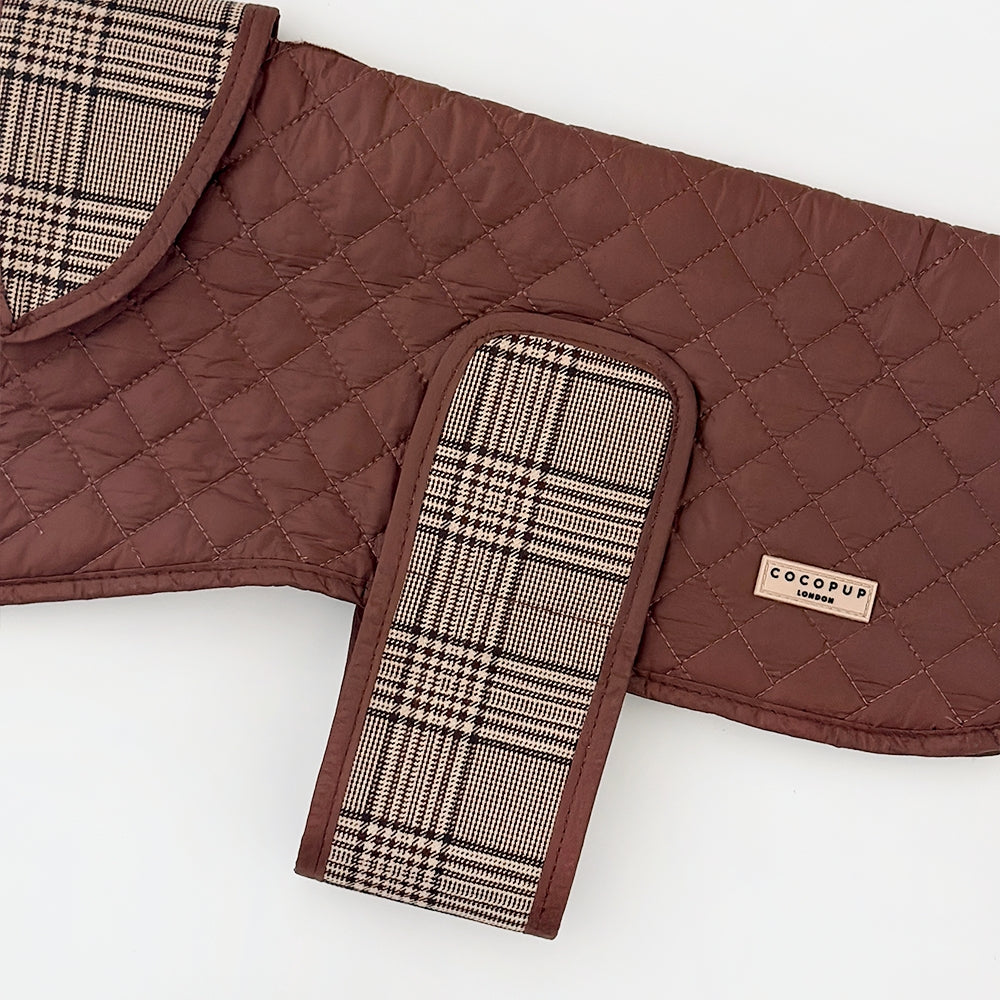 Cocopup Pup Plaid Quilted Dog Coat