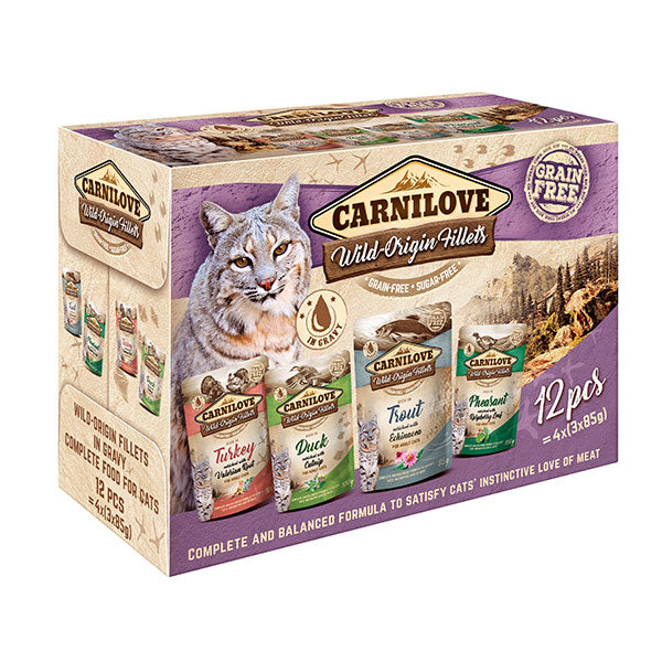 Carnilove Wet Cat Food Multipack for Adult Cats, 12 x 85g