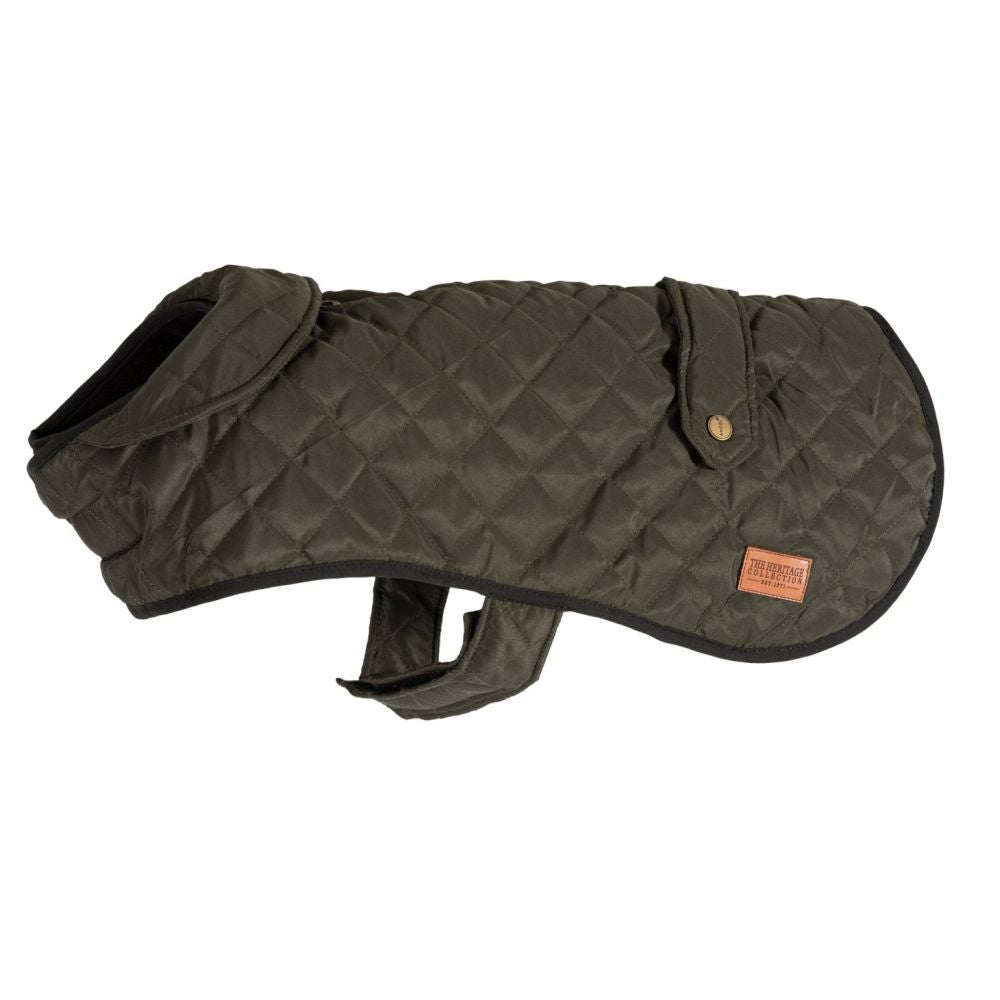 Ancol Heritage Green Quilted Dog Coat
