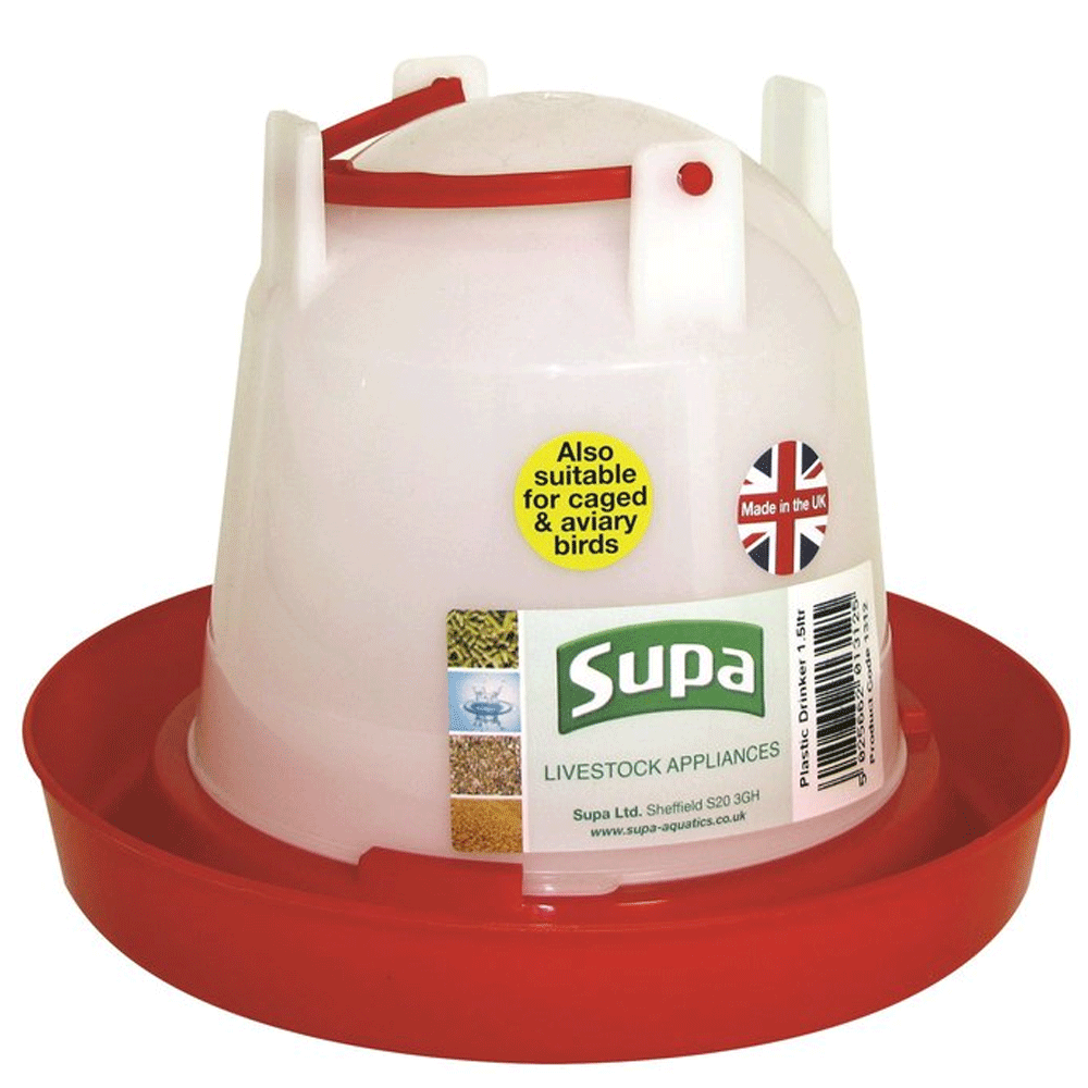 Supa Red & White Poultry Drinker