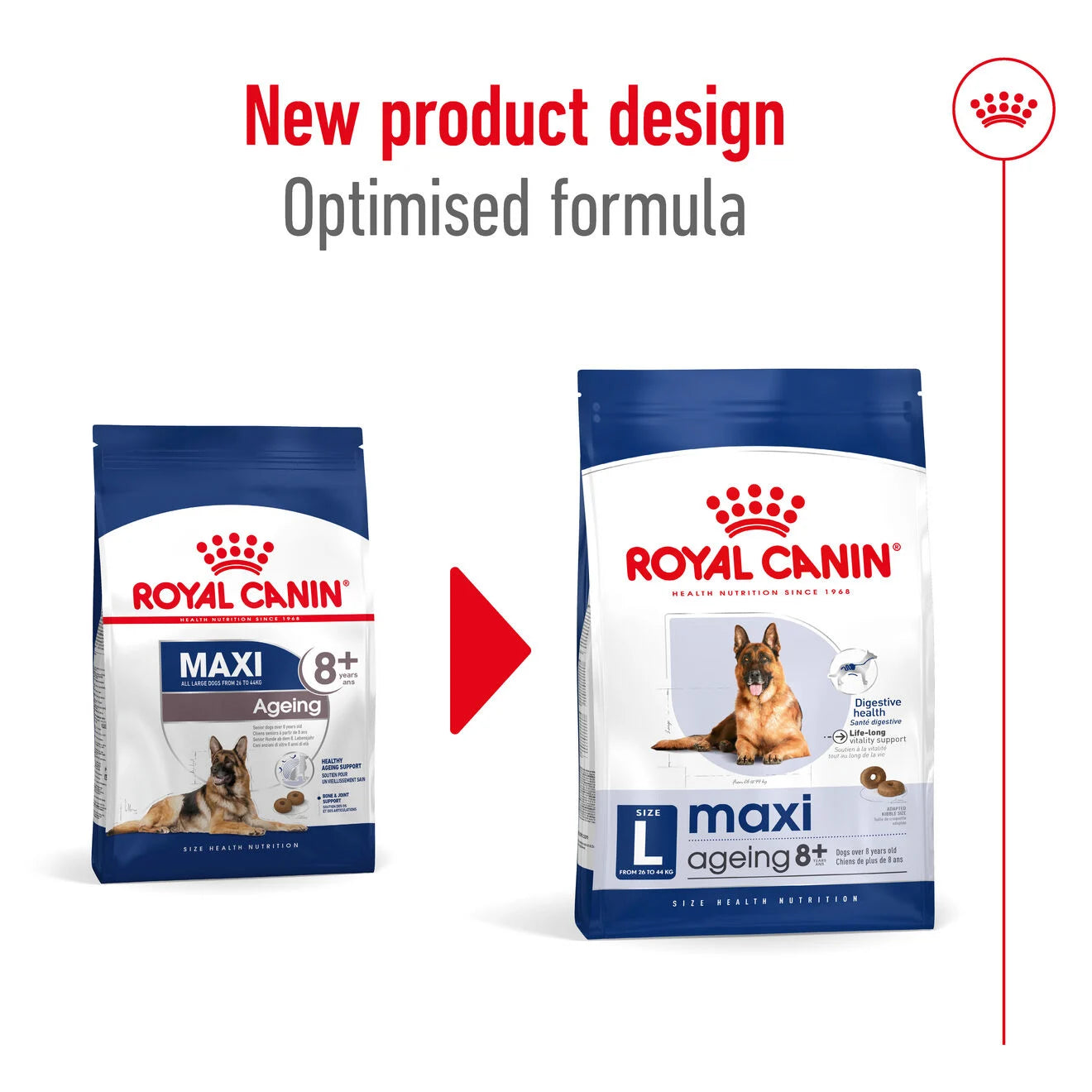 Royal Canin Ageing 8+ Dry Dog Food for Large Breed Senior Dogs, 15kg