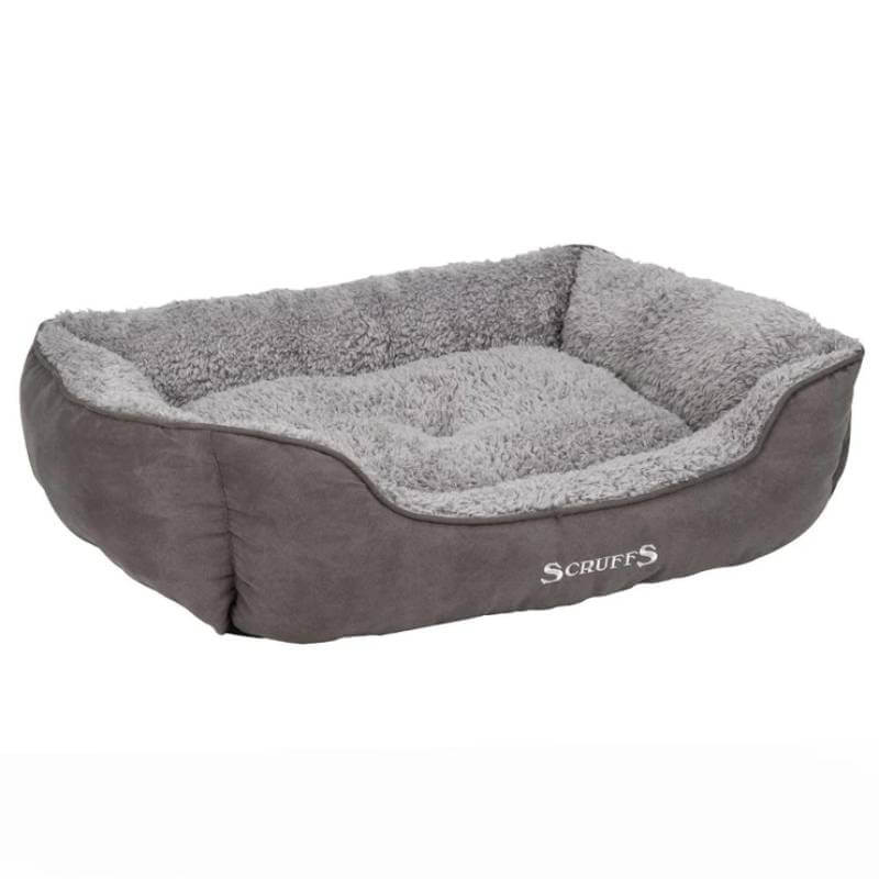 Scruffs Cosy Grey Soft-Walled Box Dog Bed, Large