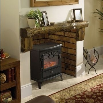Focal Point ES2000 Electric Stove with Log Flame Effect, Black