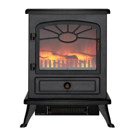 Focal Point ES2000 Electric Stove with Log Flame Effect, Black