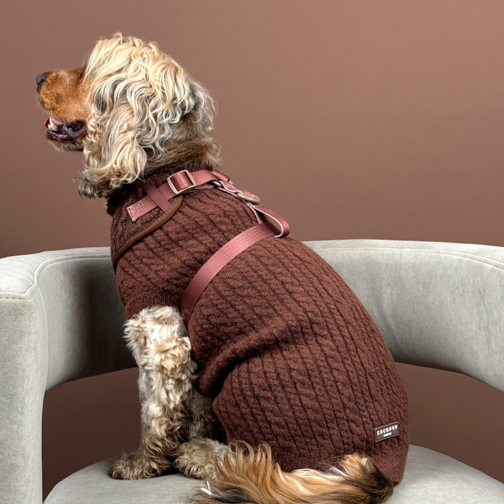 Cocopup Hot Coco Cable Knit Dog Jumper