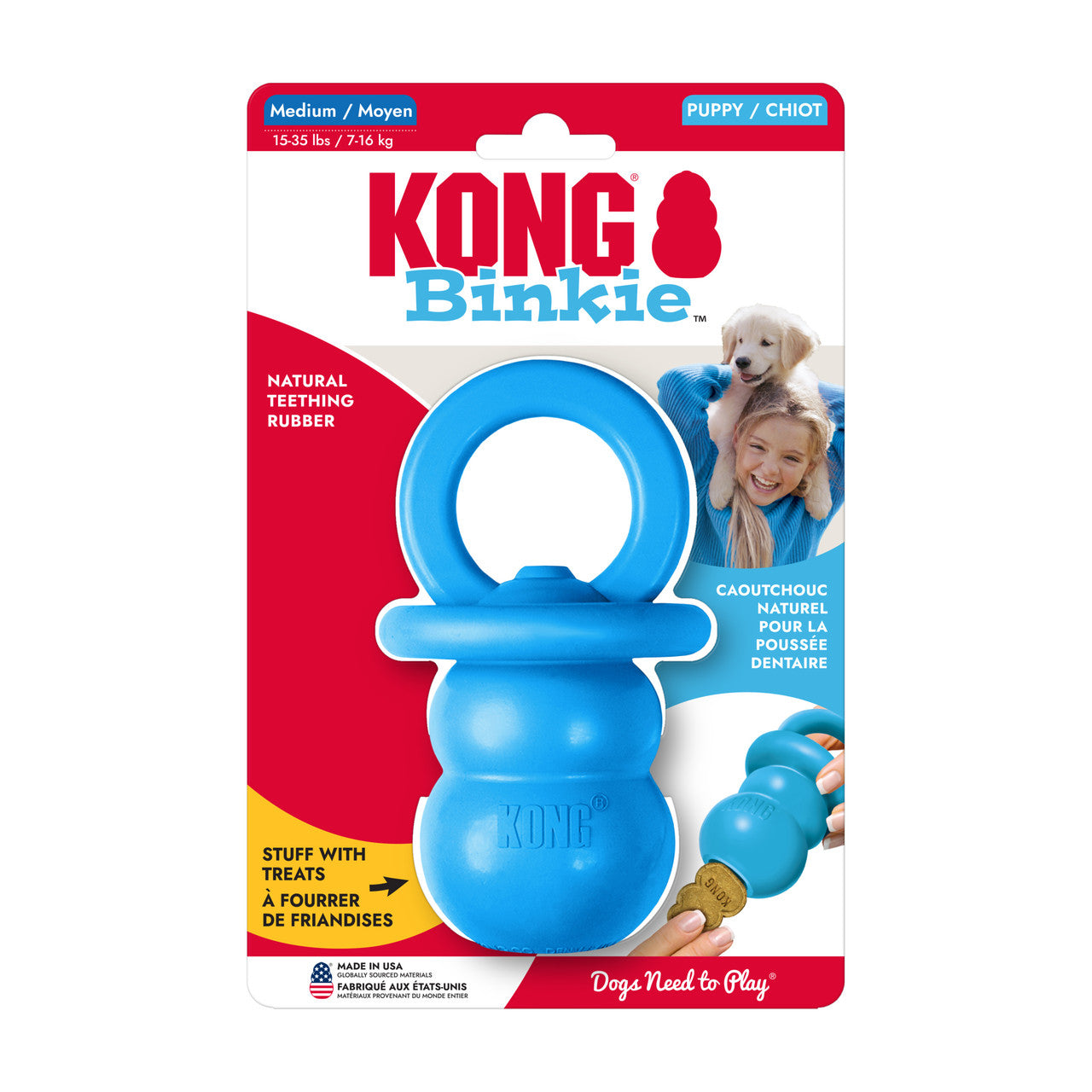 Kong Puppy Binkie Dog Toy, Medium