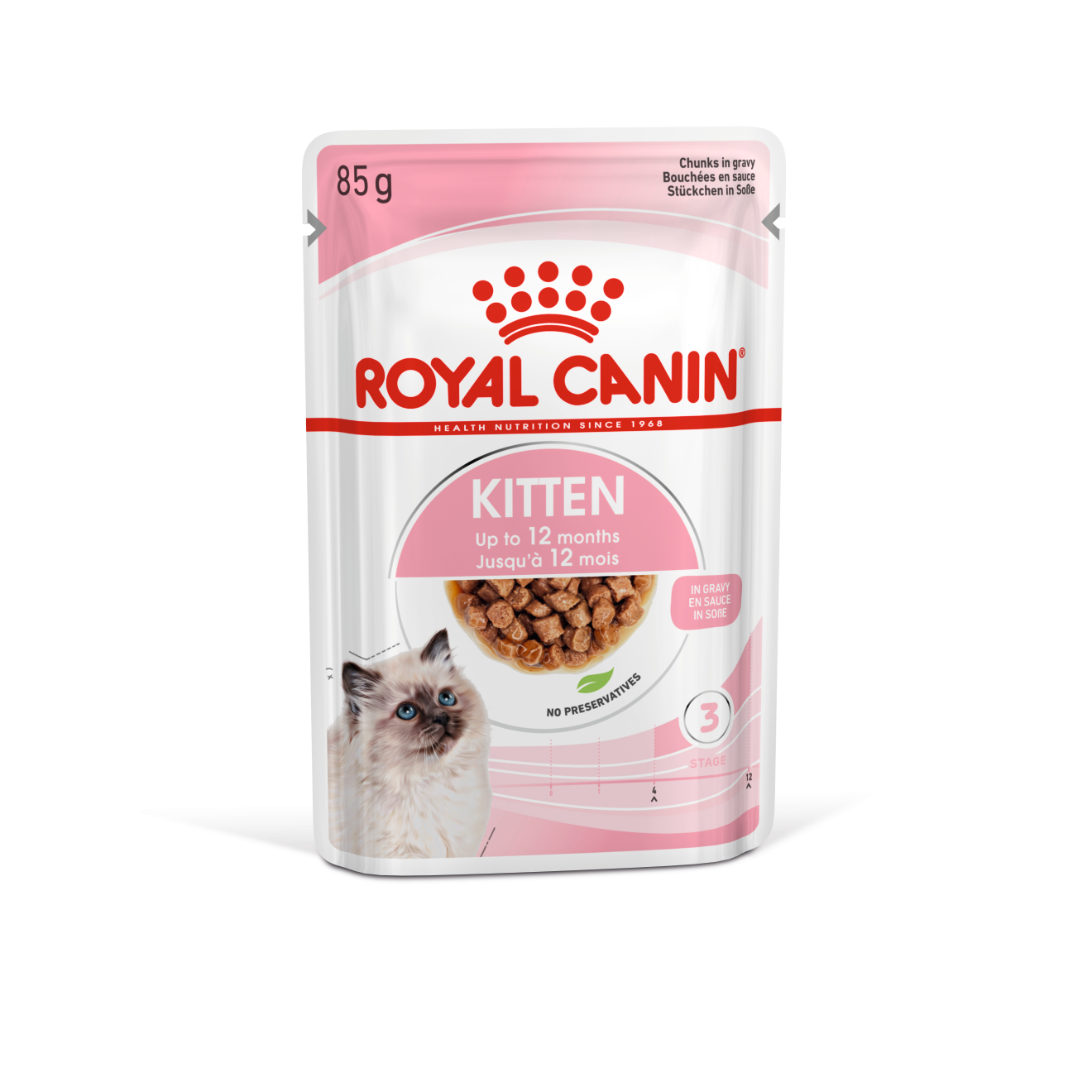 Royal Canin Wet Cat Food Chunks in Gravy For Kittens, 85g
