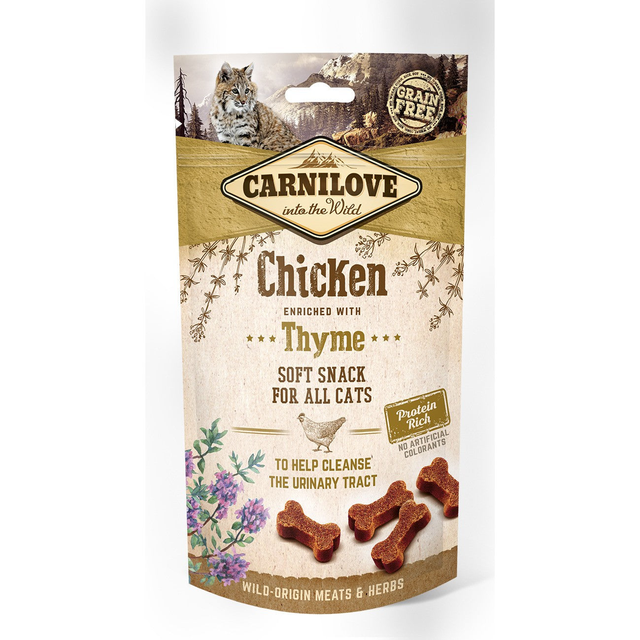 Carnilove Chicken with Thyme Semi Moist Cat Treats, 50g