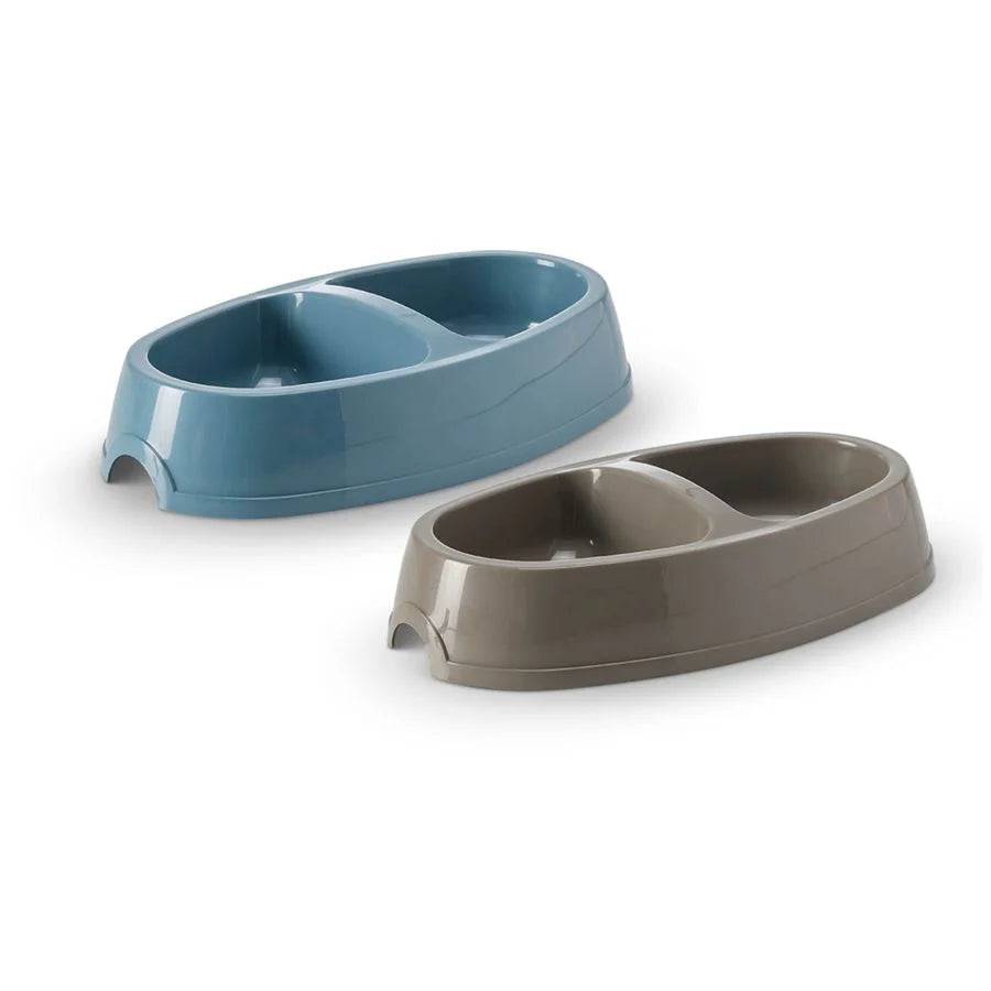 Savic Picnic Twin Dog Food and Water Bowl, 2 x 400 ml