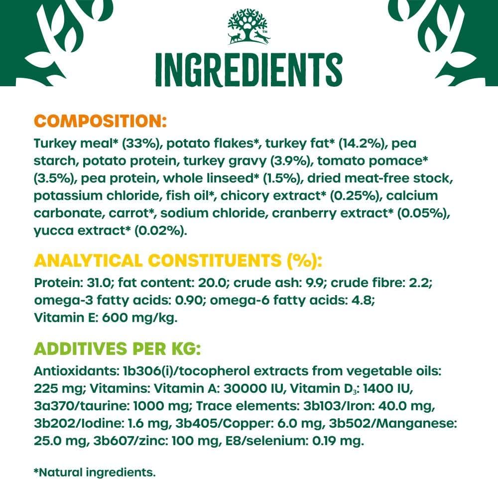 James Wellbeloved Grain Free Turkey Dry Cat Food for Adult Cats, 1.5kg