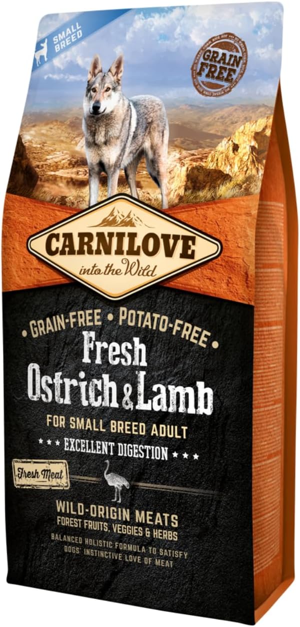 Carnilove Fresh Ostrich & Lamb Dry Dog Food for Small Breed Adult Dogs