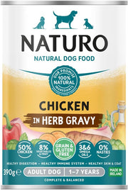 Naturo Grain & Gluten Free Chicken in a Herb Gravy Wet Dog Food for Adult Dogs, 390g