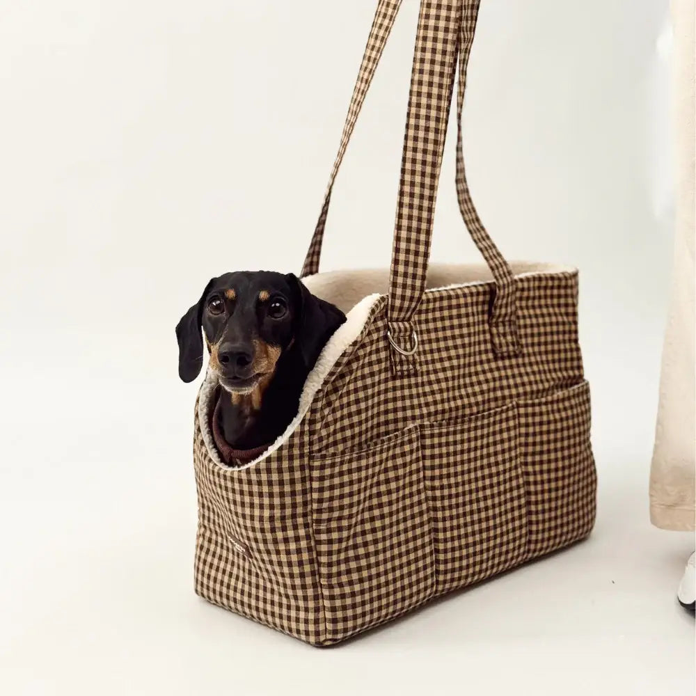 Cocopup Cotswolds Check Dog Carrier