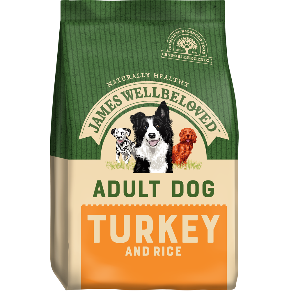 James Wellbeloved Turkey & Rice Dry Dog Food for Adult Dogs, 15kg
