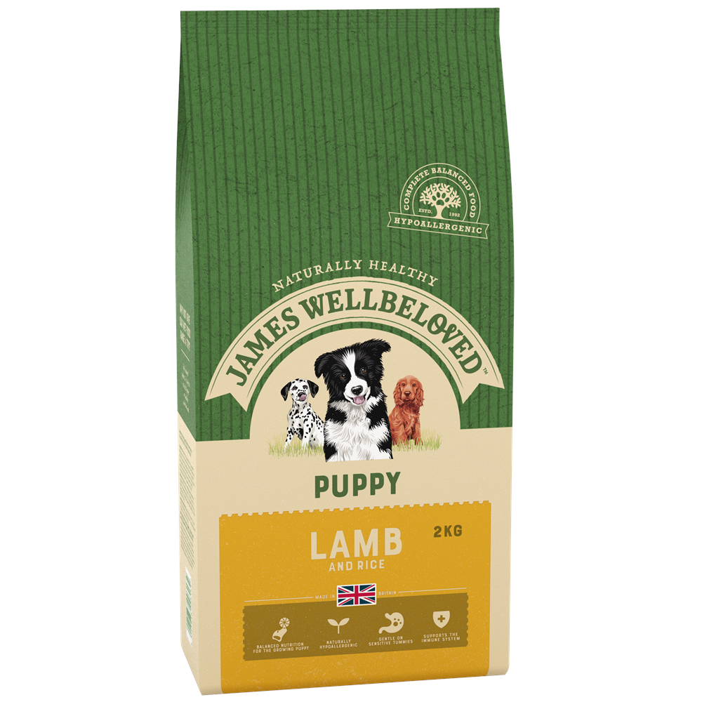 James Wellbeloved Lamb & Rice Dry Dog Food for Puppies, 2kg