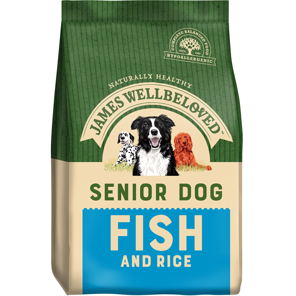 James Wellbeloved Fish & Rice Dry Dog Food for Senior Dogs, 2kg