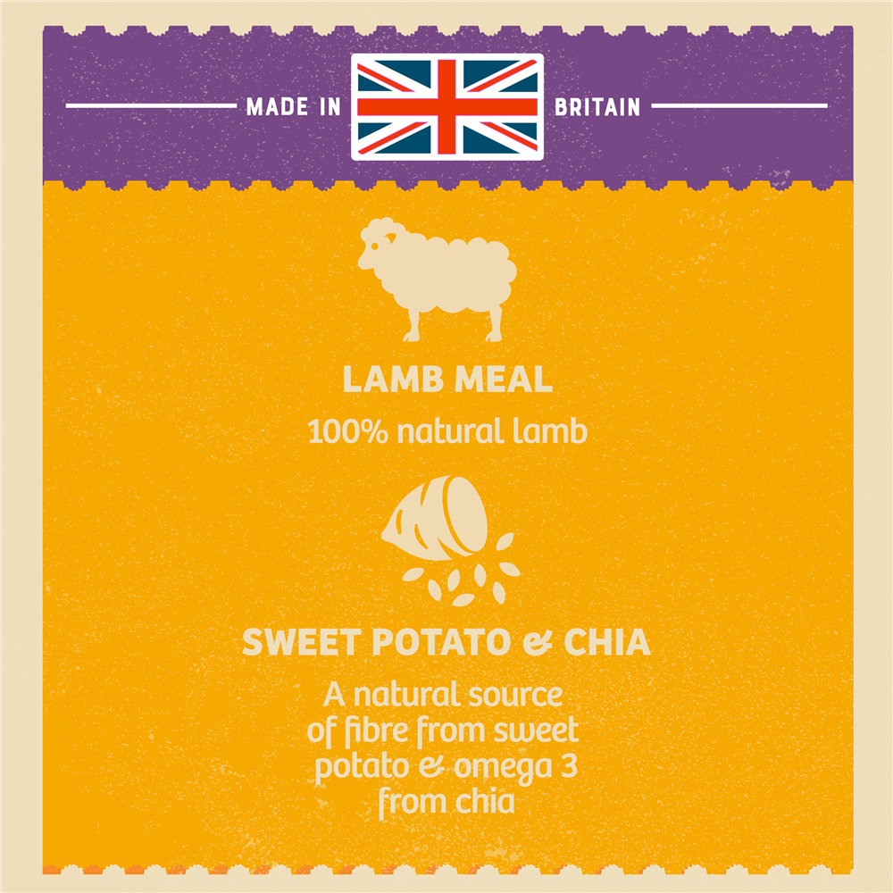 James Wellbeloved Lamb with Sweet Potato & Chia Superfoods Dry Dog Food for Adult Dogs, 10kg