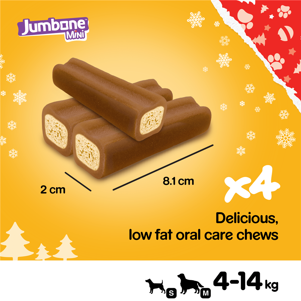 Pedigree Christmas Turkey Jumbone Small Dog Treat, 4 Chews