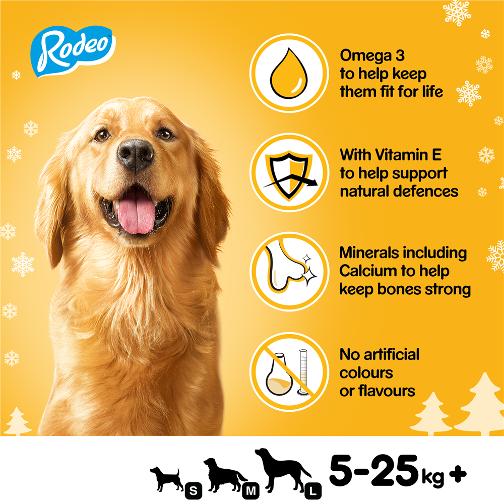 Pedigree Christmas Turkey Rodeo Dog Treats, 7 Sticks