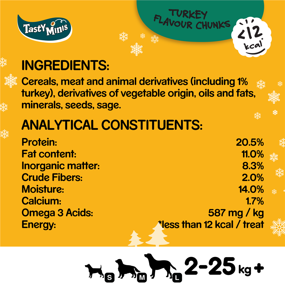 Pedigree Christmas Turkey Tasty Minis Dog Treats, 130g
