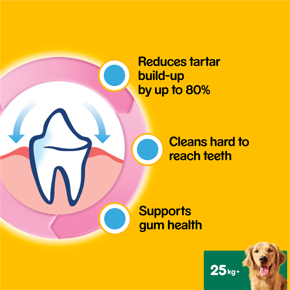 Pedigree DentaStix Daily Dental Dog Treats for Large Breed Dogs, 105 Sticks
