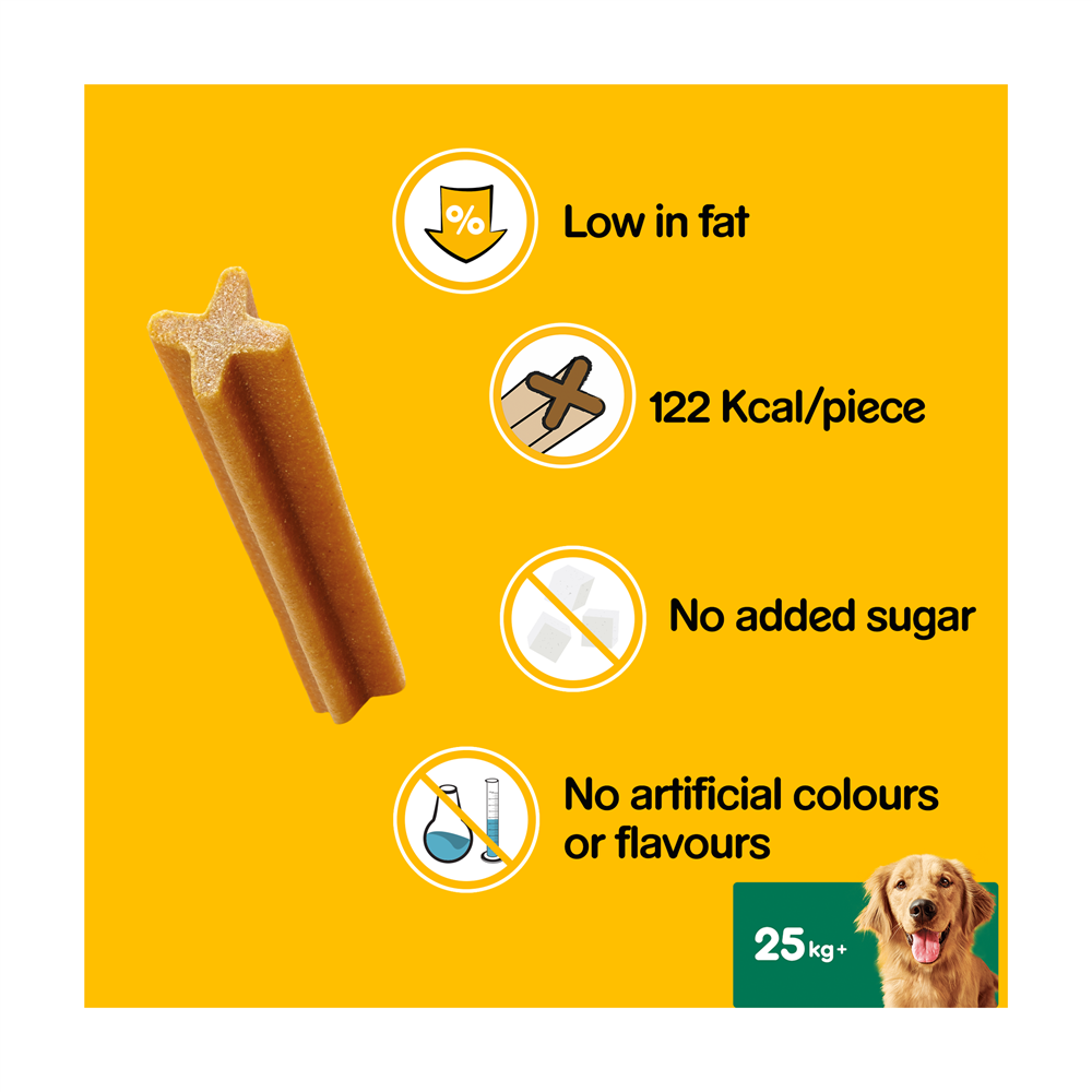 Pedigree DentaStix Daily Dental Dog Treats for Large Breed Dogs, 105 Sticks