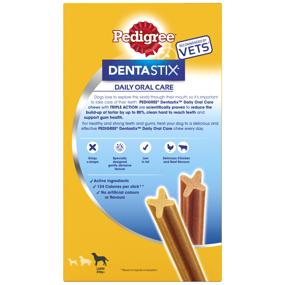 Pedigree DentaStix Daily Dental Dog Treats for Large Breed Dogs, 21 Sticks