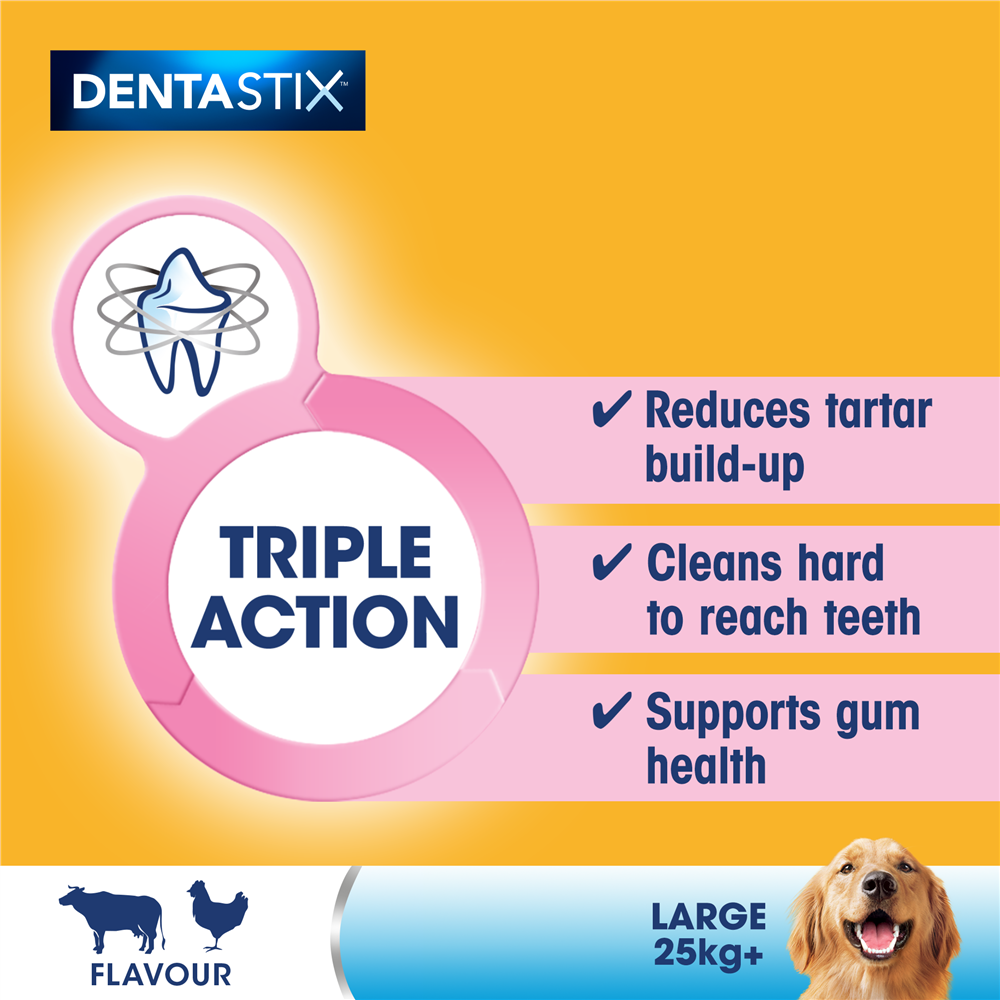 Pedigree DentaStix Daily Dental Dog Treats for Large Breed Dogs, 21 Sticks