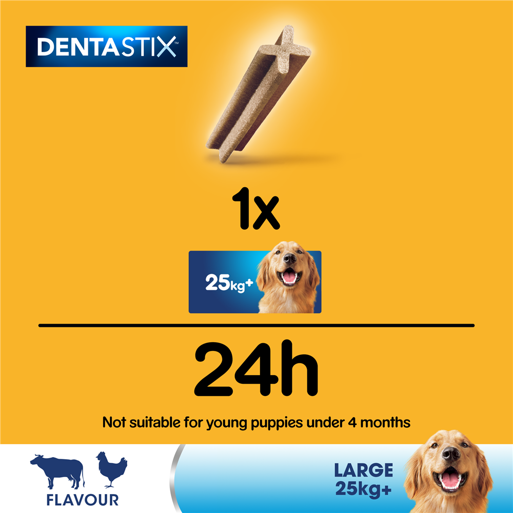 Pedigree DentaStix Daily Dental Dog Treats for Large Breed Dogs, 42 Sticks
