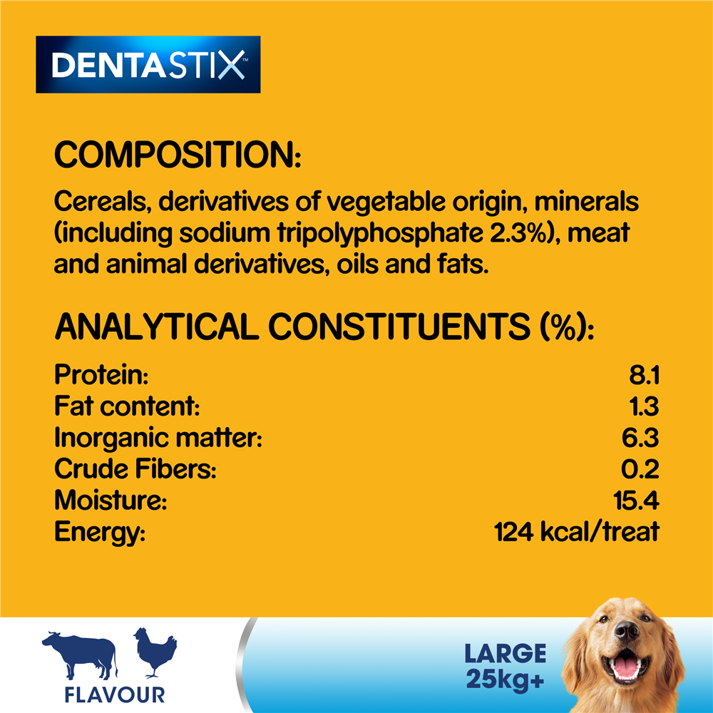 Pedigree DentaStix Daily Dental Dog Treats for Large Breed Dogs, 42 Sticks