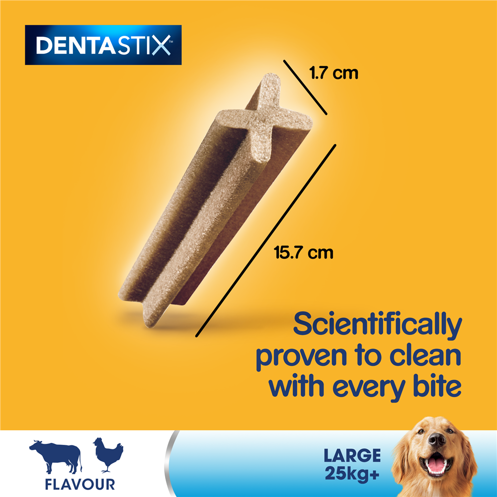 Pedigree DentaStix Daily Dental Dog Treats for Large Breed Dogs, 42 Sticks