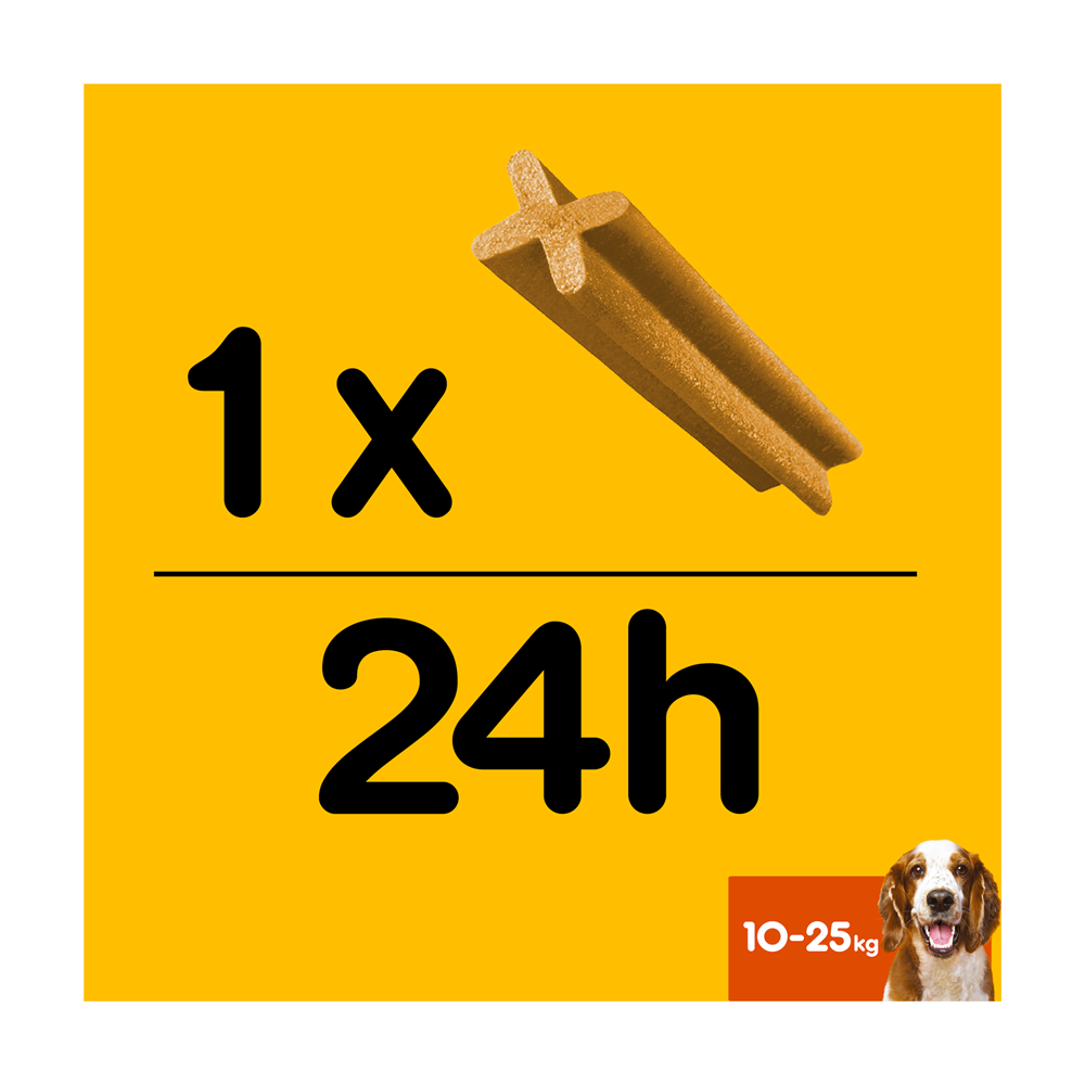 Pedigree DentaStix Daily Dental Dog Treats for Medium Breed Dogs, 105 Sticks