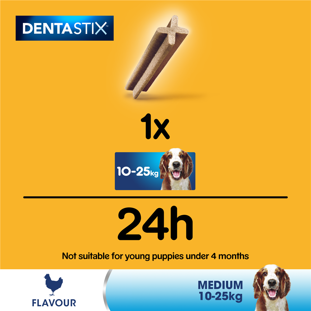 Pedigree DentaStix Daily Dental Dog Treats for Medium Breed Dogs, 5 Sticks