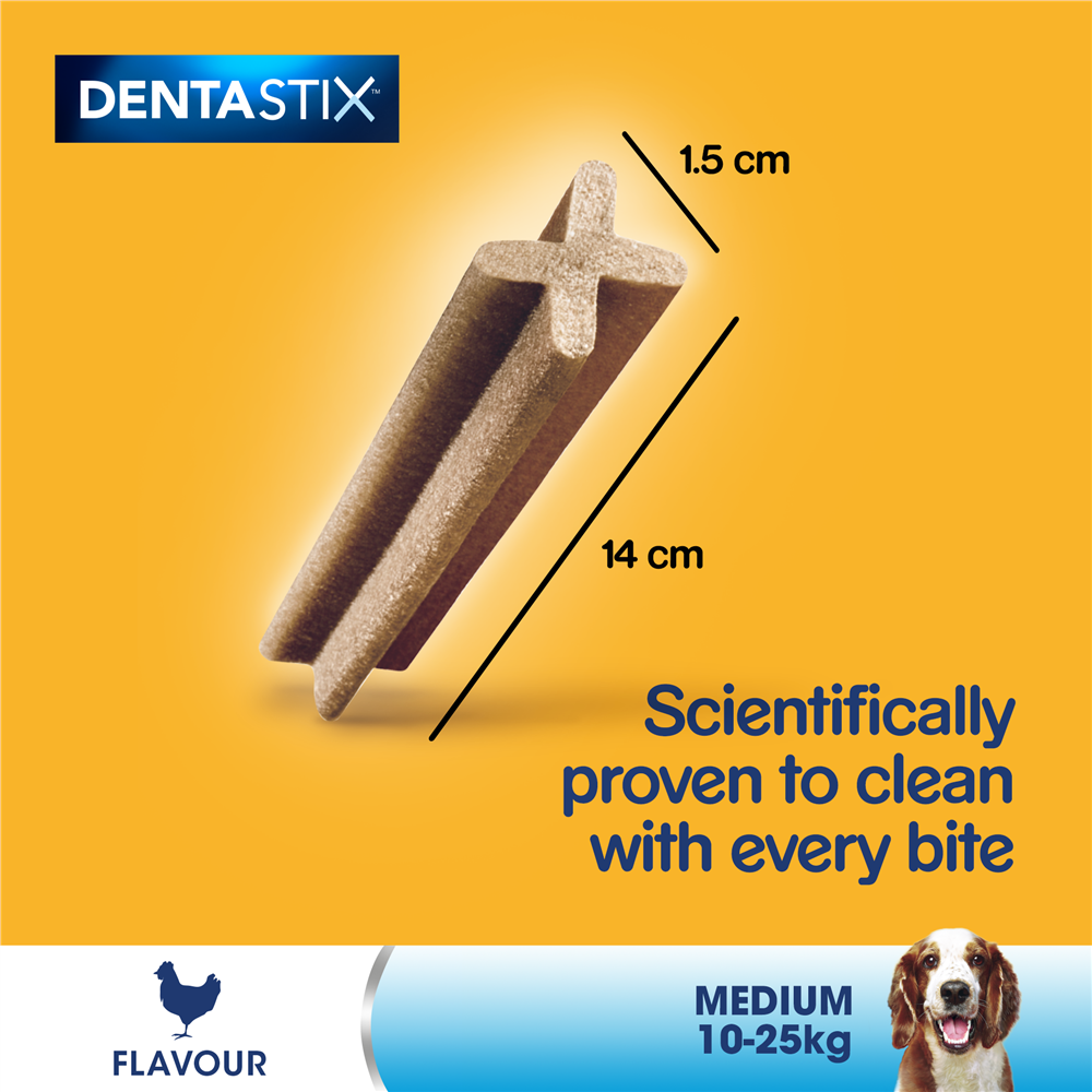 Pedigree DentaStix Daily Dental Dog Treats for Medium Breed Dogs, 5 Sticks
