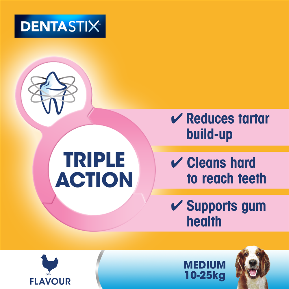 Pedigree DentaStix Daily Dental Dog Treats for Medium Breed Dogs, 5 Sticks