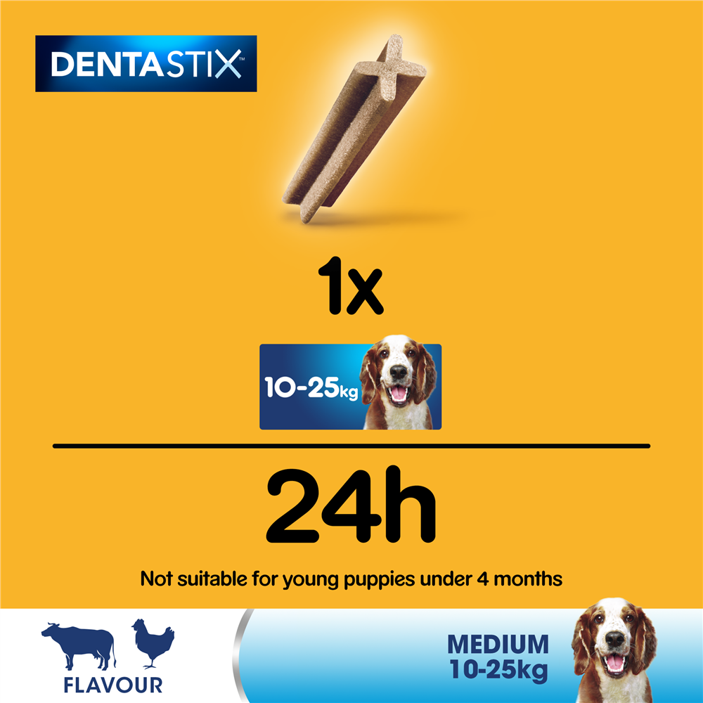 Pedigree DentaStix Daily Dental Dog Treats for Medium Breed Dogs, 56 Sticks