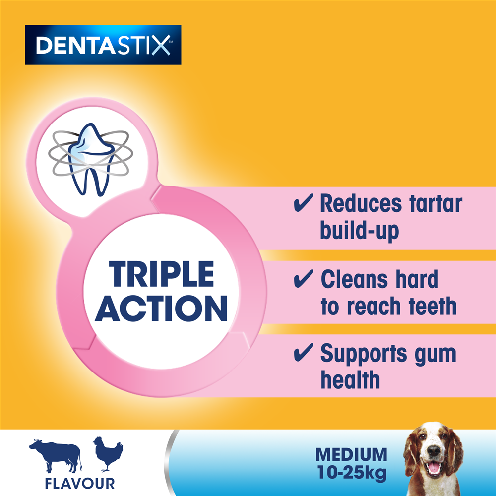 Pedigree DentaStix Daily Dental Dog Treats for Medium Breed Dogs, 56 Sticks
