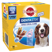 Pedigree DentaStix Daily Dental Dog Treats for Medium Breed Dogs, 56 Sticks