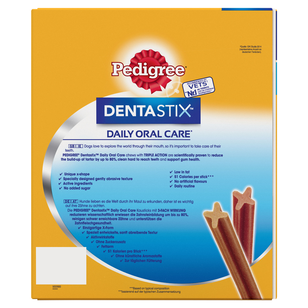 Pedigree Dentastix Daily Dental Dog Treats for Small Breed Dogs, 105 Sticks