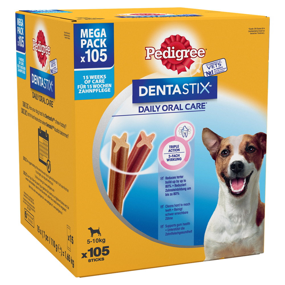 Pedigree Dentastix Daily Dental Dog Treats for Small Breed Dogs, 105 Sticks