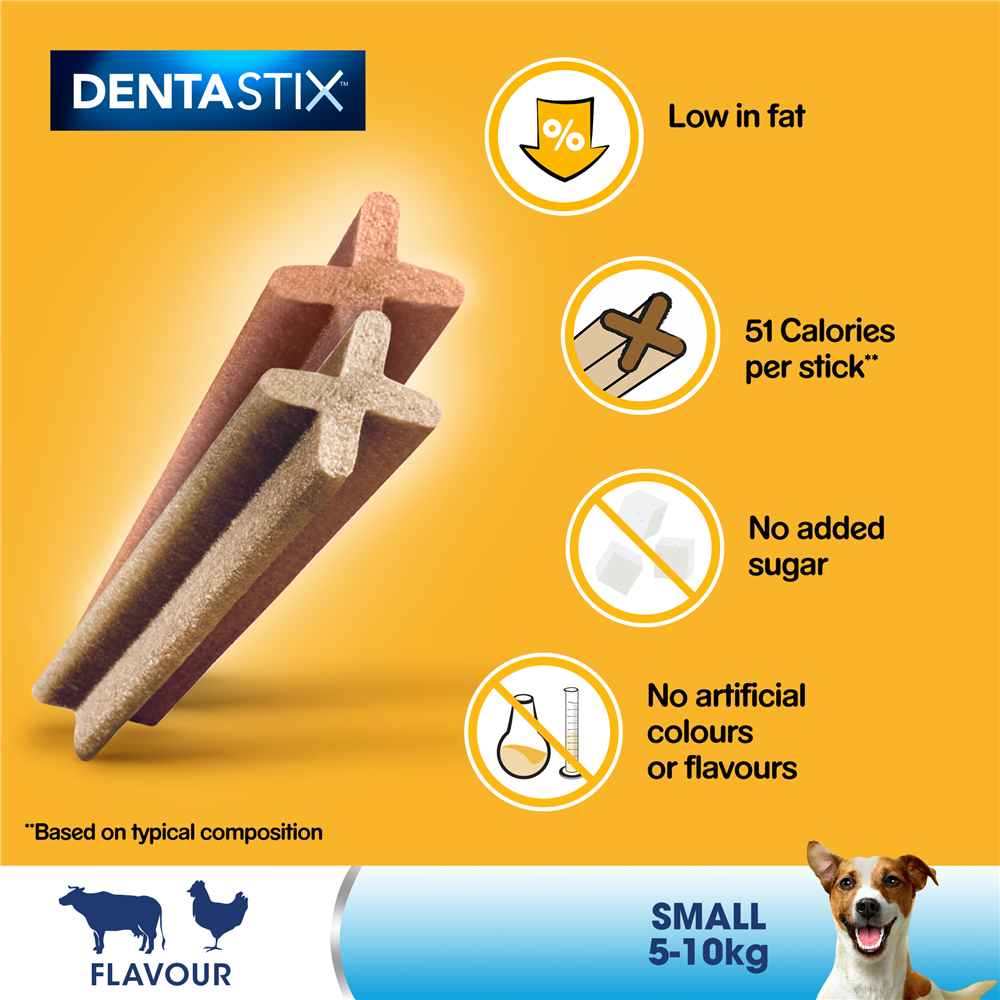 Pedigree Dentastix Daily Dental Dog Treats for Small Breed Dogs, 35 Sticks