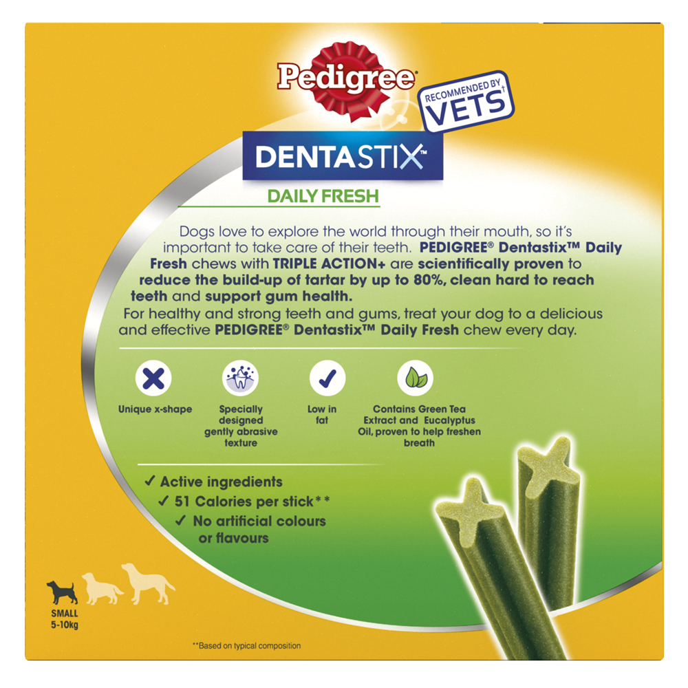 Pedigree Dentastix Daily Fresh Dog Treats for Small Breed Dogs