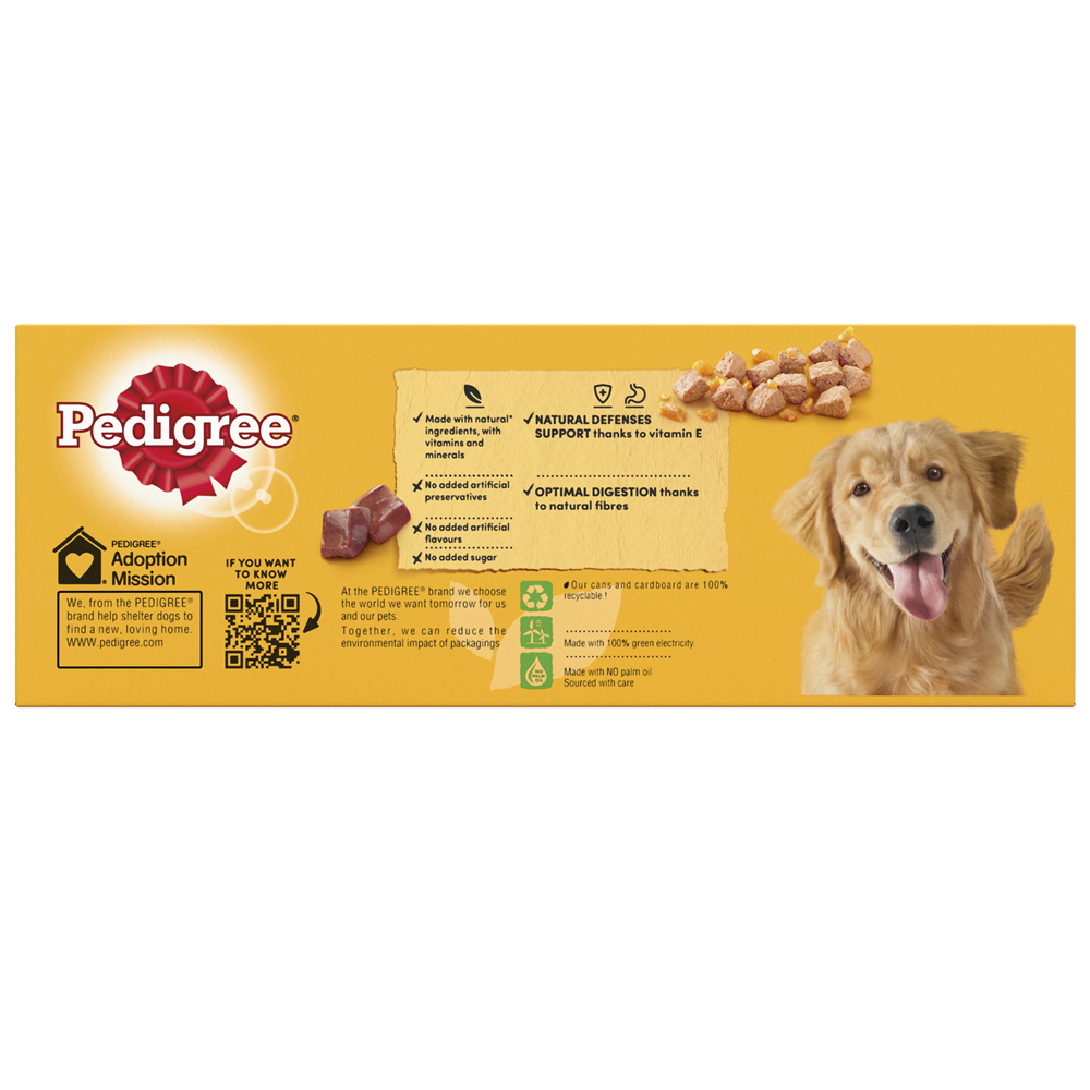 Pedigree Mixed Chunks in Jelly Wet Dog Food for Adult Dogs, 12 x 385g